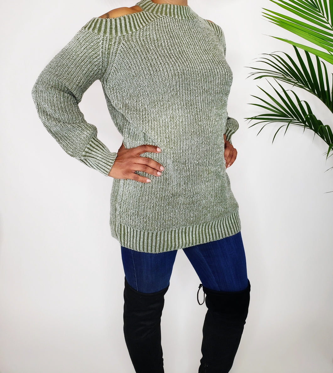 Cold Shoulder | Oversized Sweater