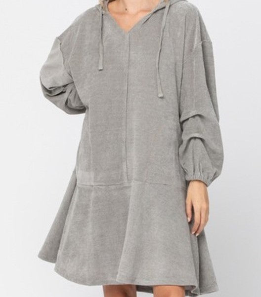 Sage | Oversized Hoodie Dress